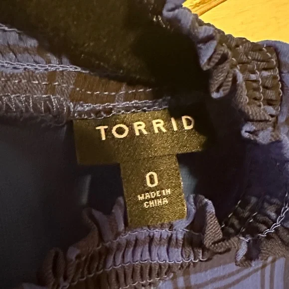 Crinkle Chiffon Smock Neck Ruffle Tiered Top - Picture 3 of 7